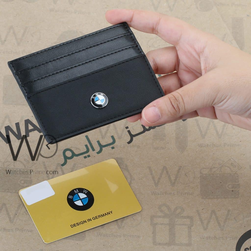 محفظة كروت رجالية جلد بي ام دبليو BMW اسود | واتشز برايم
