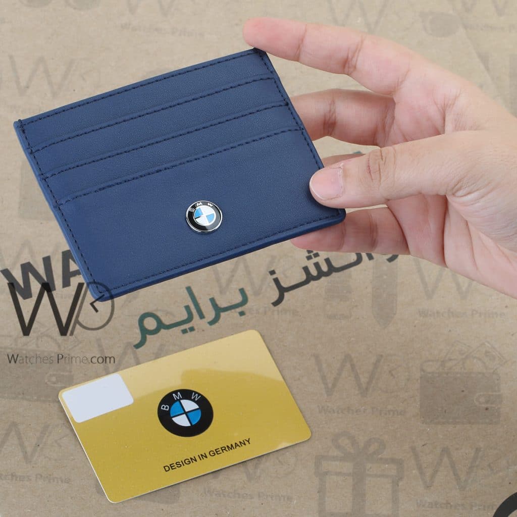 BMW Card Holder Wallet Blue For Men | Watches Prime