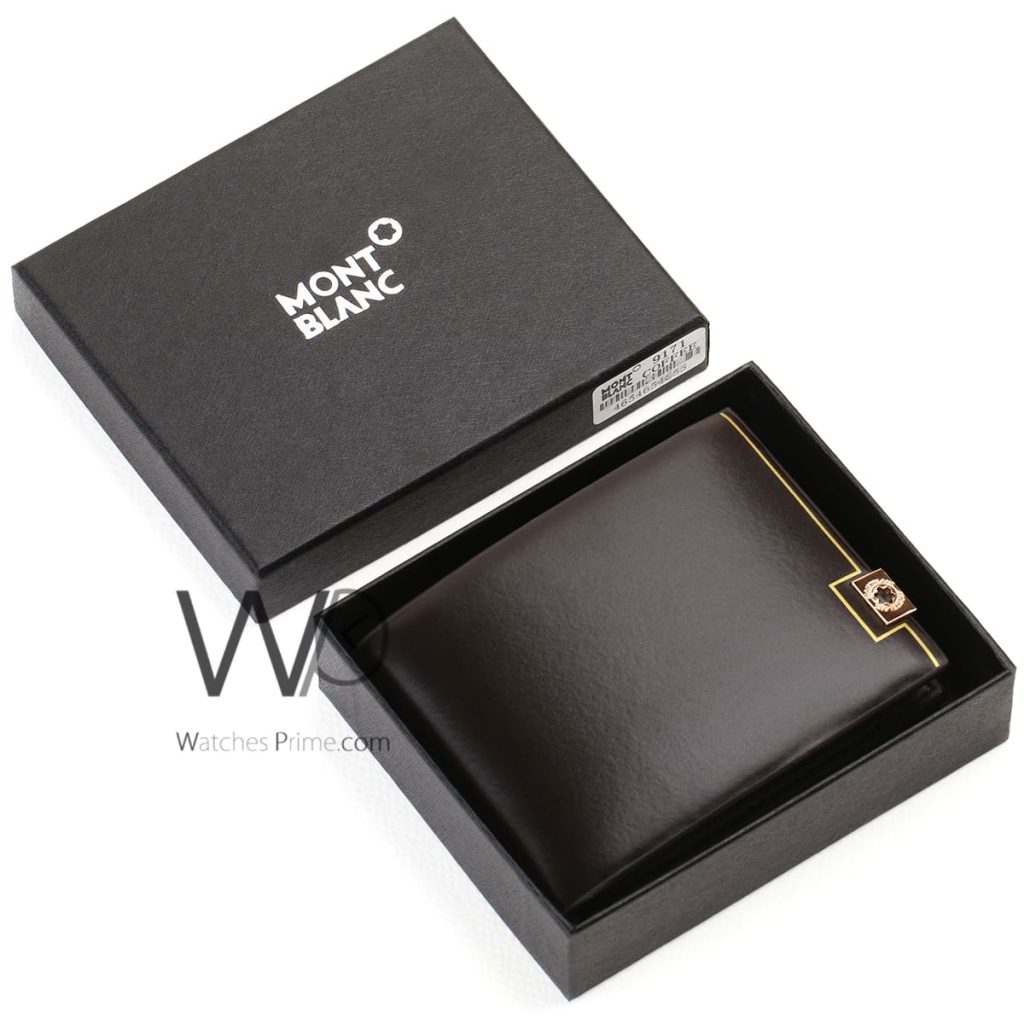 Mont blanc Wallet Leather For Men Brown | Watches Prime