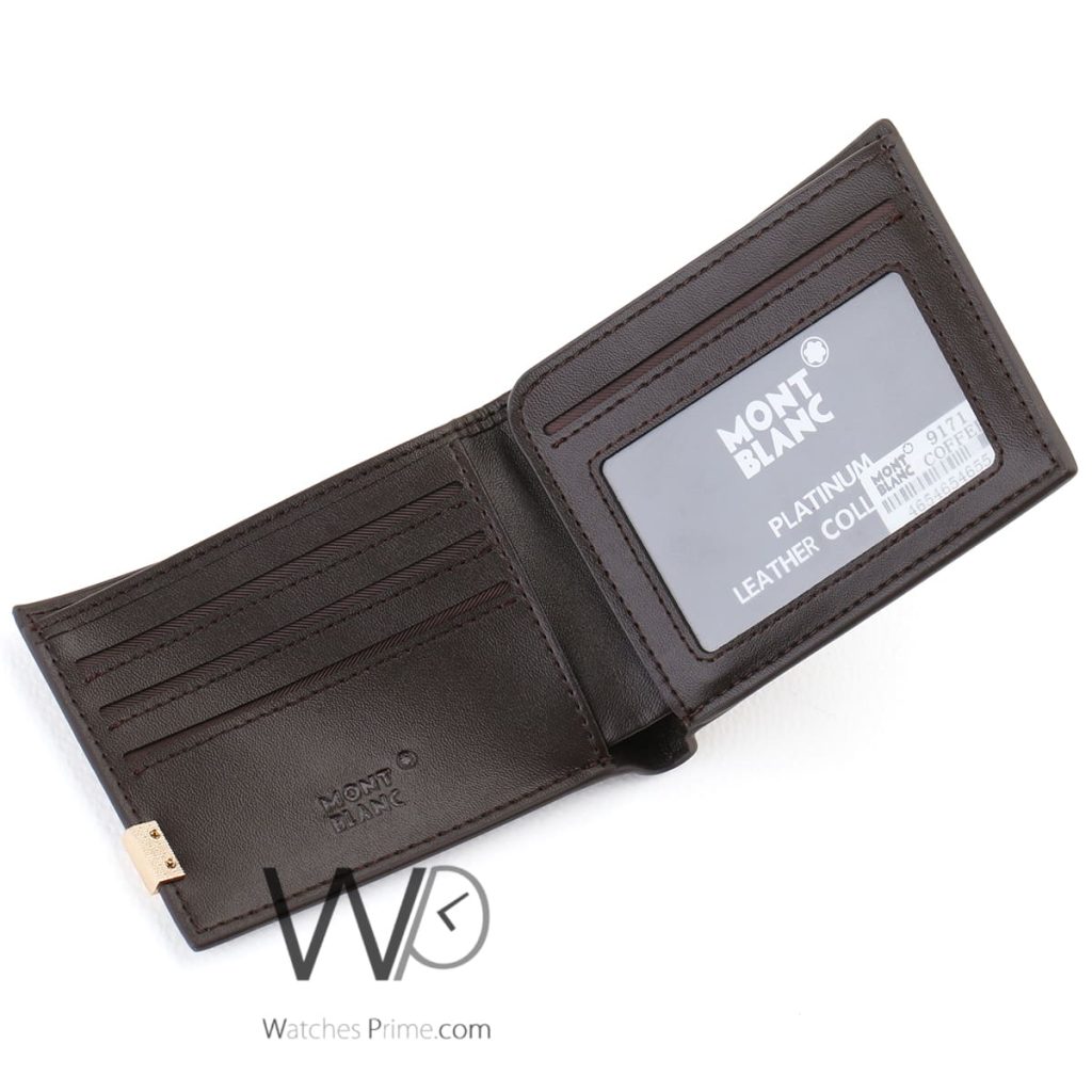 Mont blanc Wallet Leather For Men Brown | Watches Prime