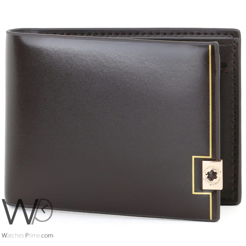 Mont blanc Wallet Leather For Men Brown | Watches Prime