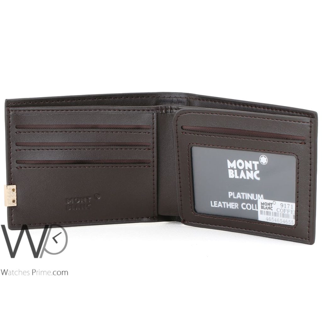 Mont blanc Wallet Leather For Men Brown | Watches Prime