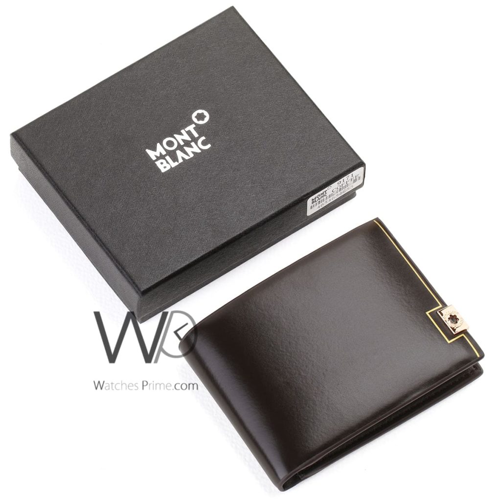 Mont blanc Wallet Leather For Men Brown | Watches Prime