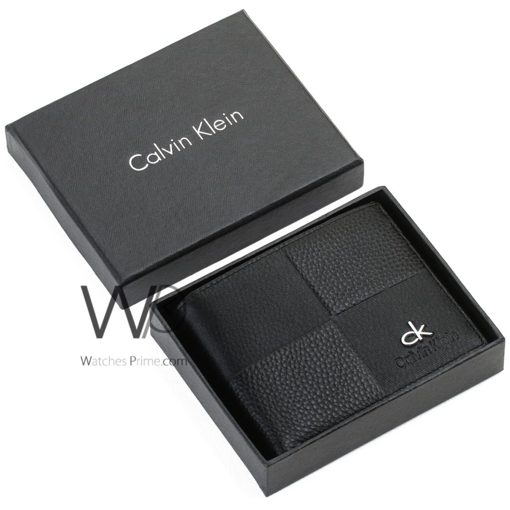 محفظة كالفن كلاين Calvin Klein رجالي جلد اسود | واتشز برايم