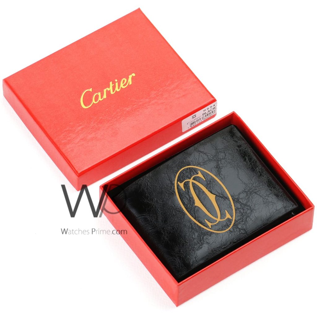 محفظة رجالي كارتير Cartier جلد اسود | واتشز برايم