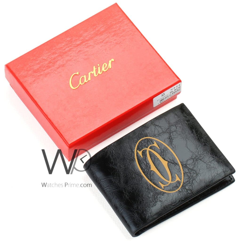 محفظة رجالي كارتير Cartier جلد اسود | واتشز برايم