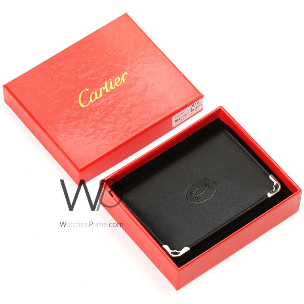 محفظة رجالية كارتير Cartier جلد اسود | واتشز برايم