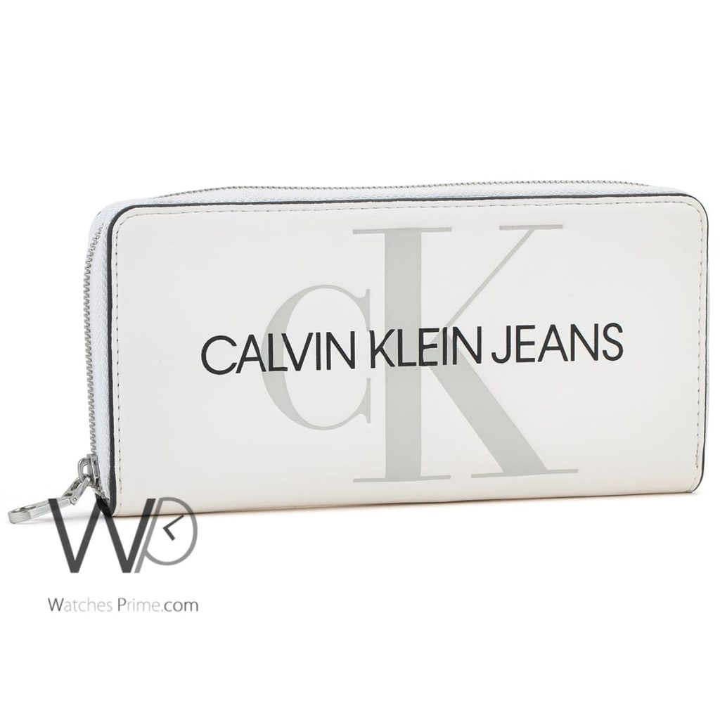 محفظة نسائية CK كالفن كلاين Calvin Klein ابيض | واتشز برايم