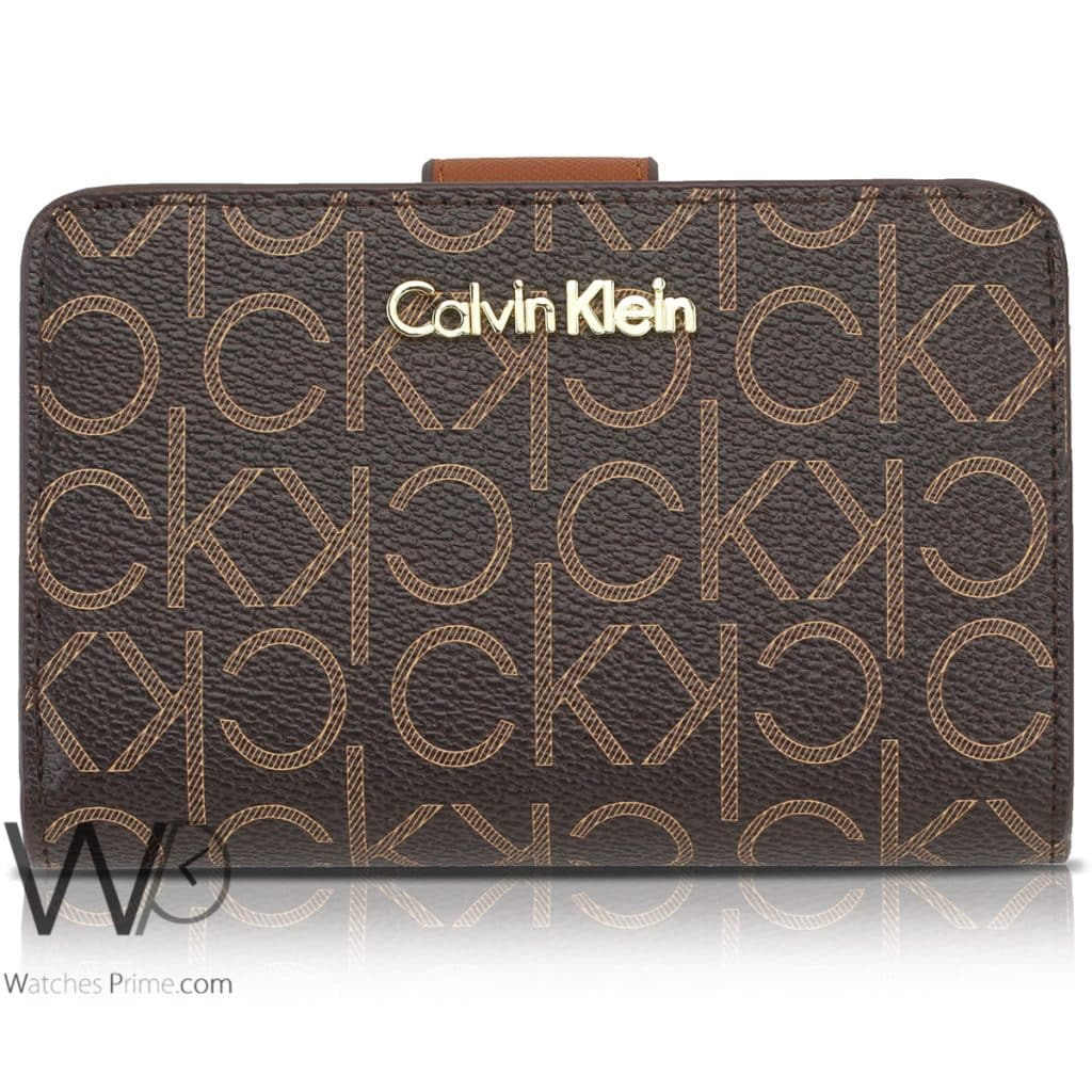 محفظة حريمي CK كالفن كلاين Calvin Klein بني | واتشز برايم