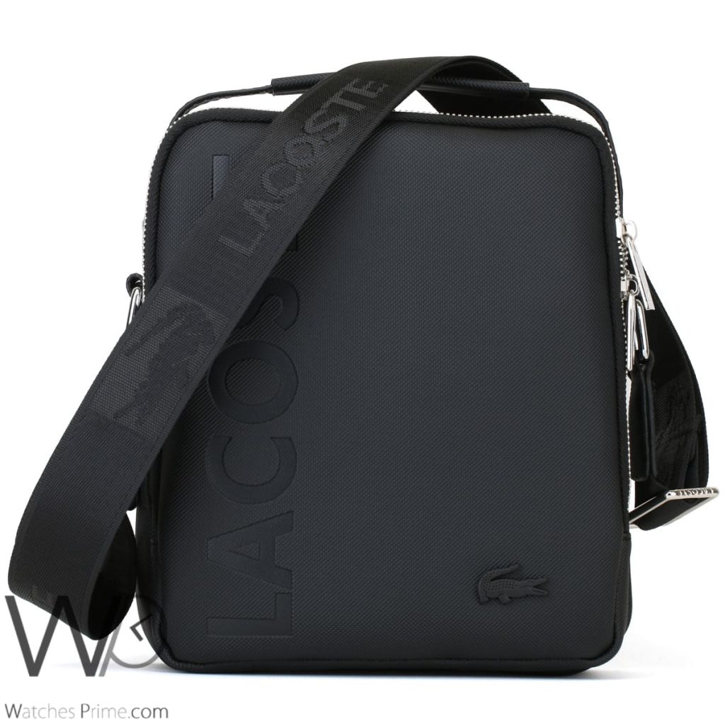 Crossbody Lacoste Messenger Black For Men | Watches Prime