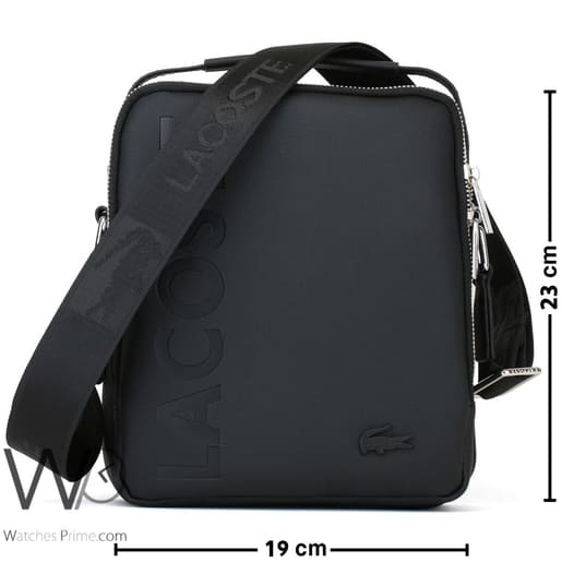 Crossbody Lacoste Messenger Black For Men | Watches Prime