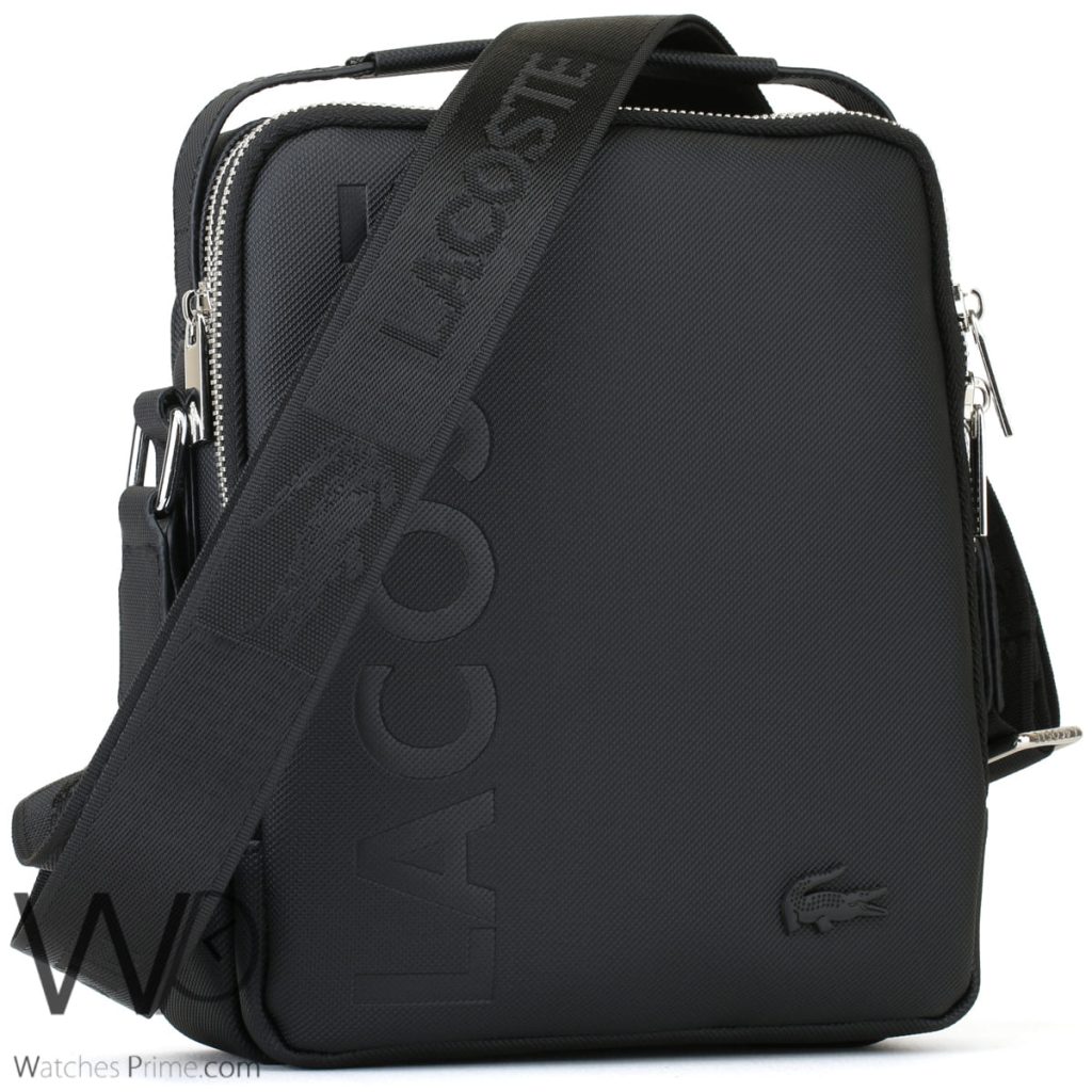 Crossbody Lacoste Messenger Black For Men | Watches Prime