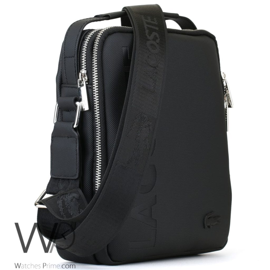 Crossbody Lacoste Messenger Black For Men | Watches Prime
