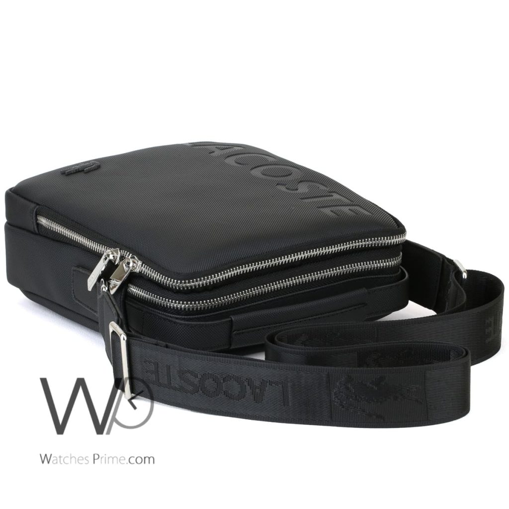Crossbody Lacoste Messenger Black For Men | Watches Prime