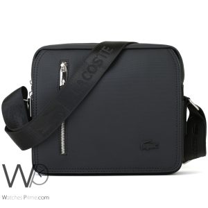 Crossbody messenger lacoste black mini laptop bag men