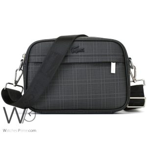 Crossbody messenger lacoste black shoulder bag for men