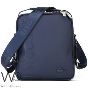 Crossbody messenger lacoste blue bag men