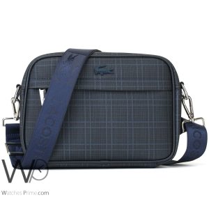 Crossbody messenger lacoste blue shoulder bag for men
