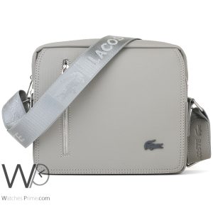 Crossbody messenger lacoste grey mini laptop bag men