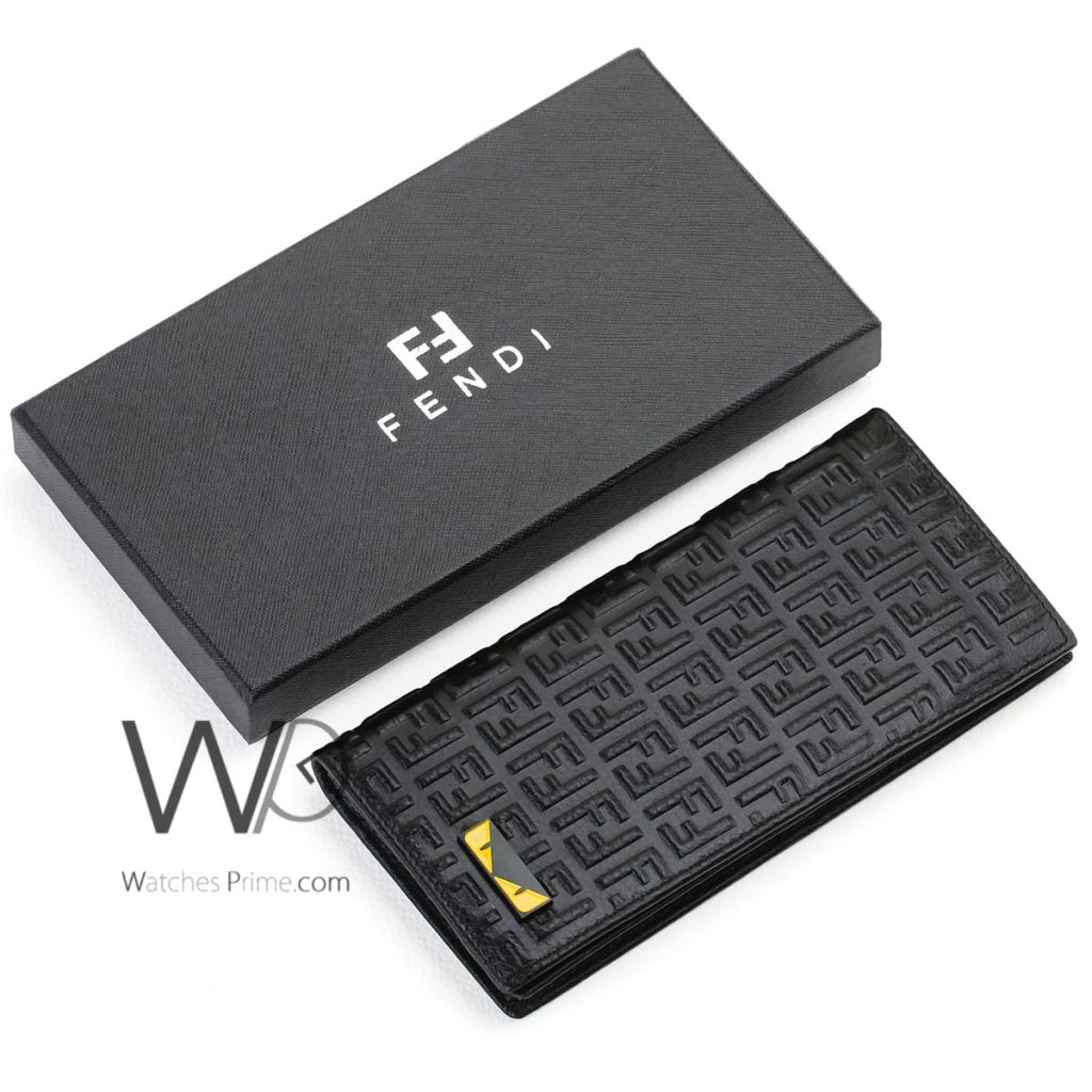 محفظة رجالية جلد FF فندي Fendi اسود | واتشز برايم