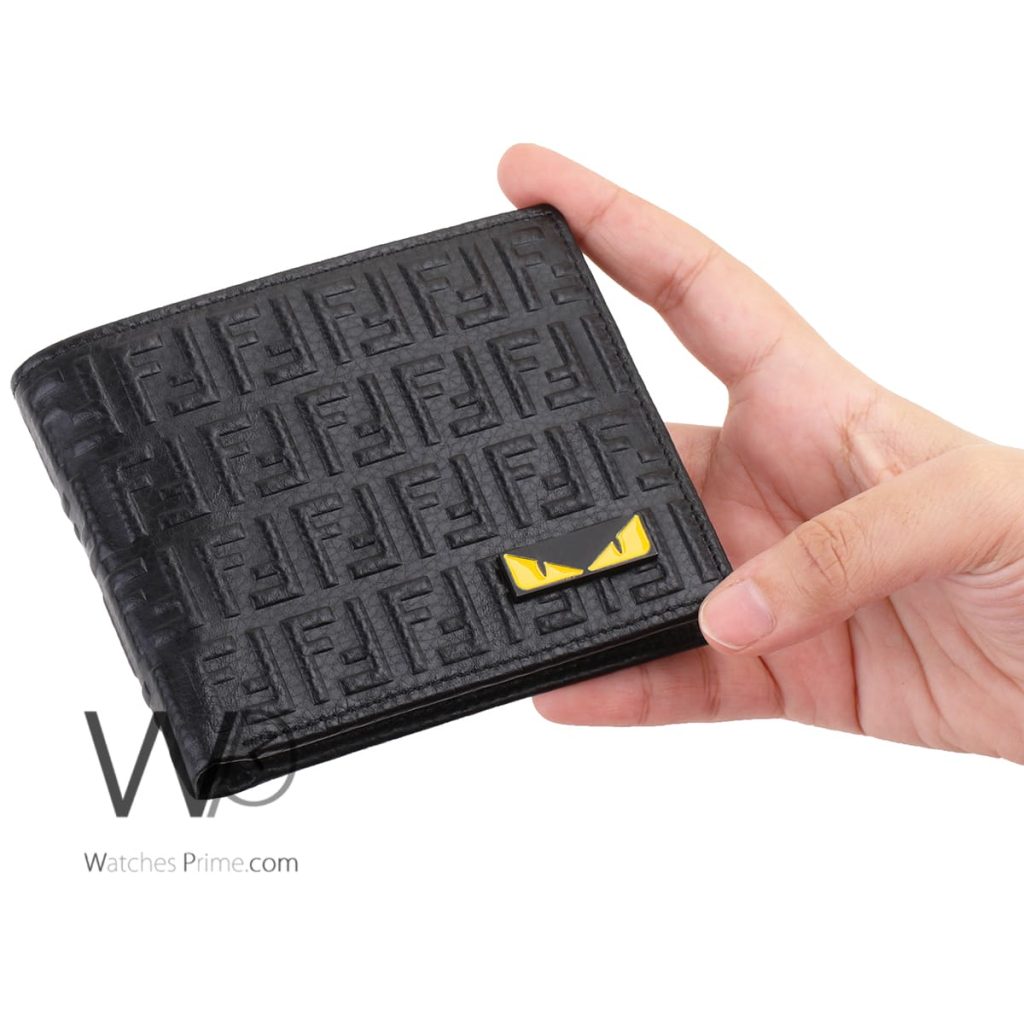 Fendi FF Eyes Wallet Black For Men | Watches Prime