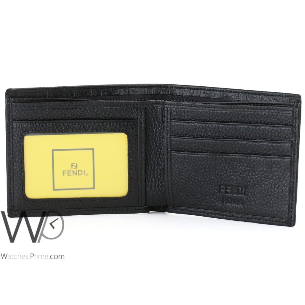Fendi FF Eyes Wallet Black For Men | Watches Prime