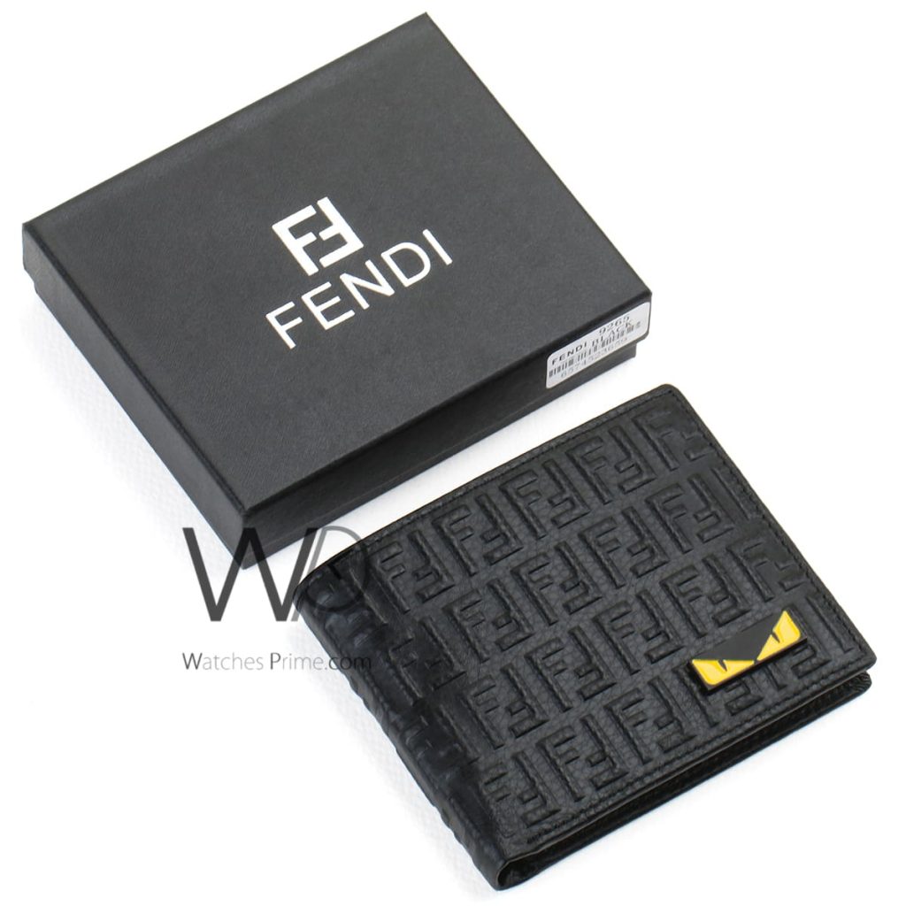 Fendi FF Eyes Wallet Black For Men | Watches Prime