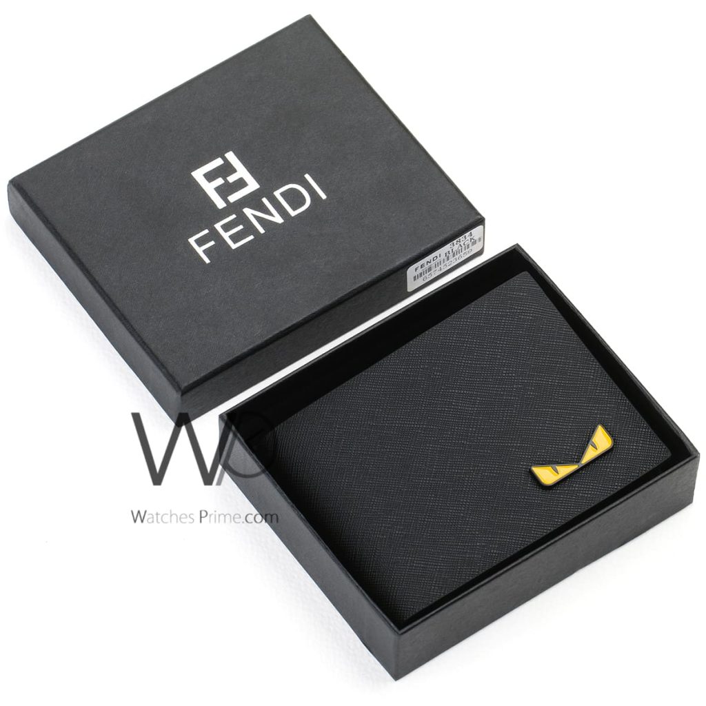 Fendi FF Eyes Wallet Black For Men | Watches Prime