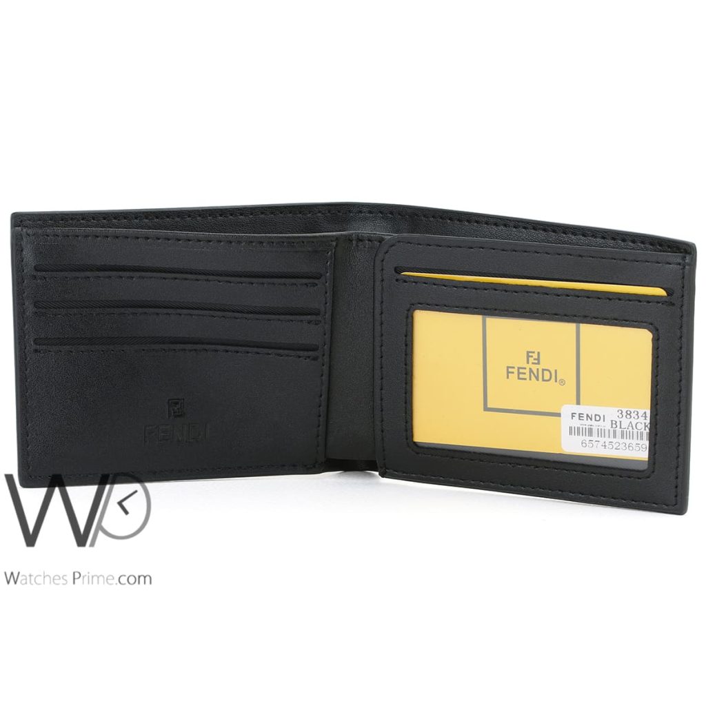 Fendi FF Eyes Wallet Black For Men | Watches Prime