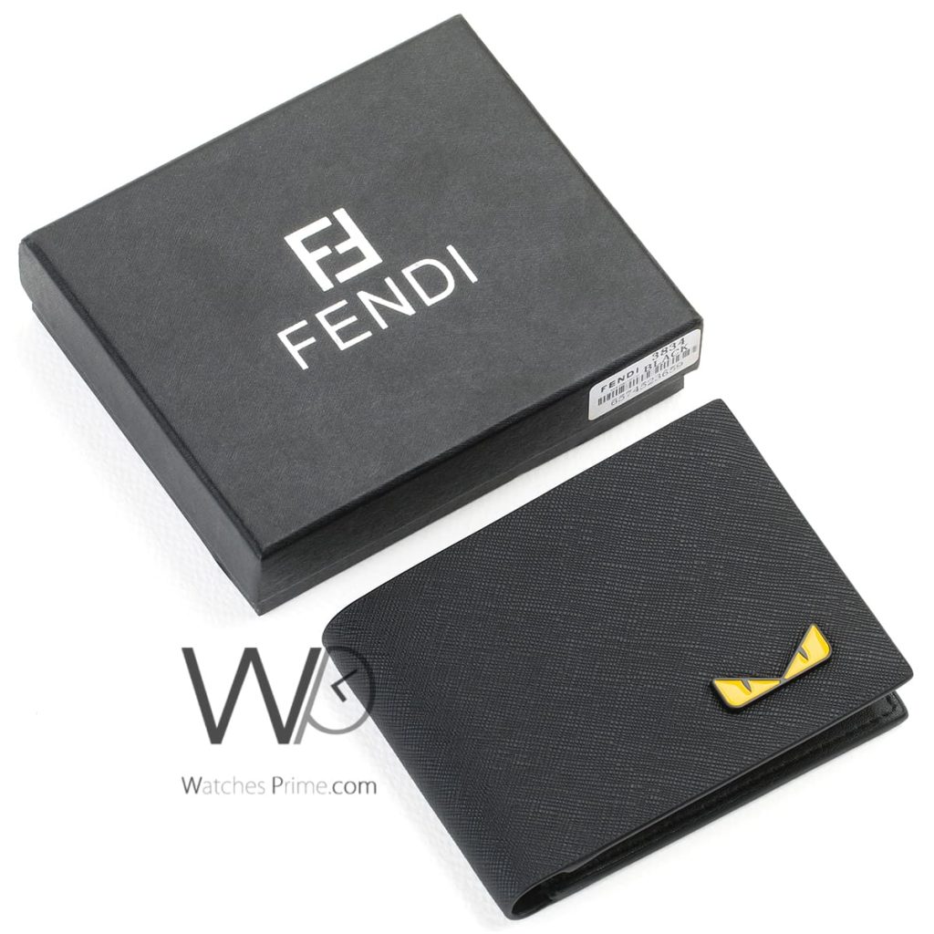 Fendi FF Eyes Wallet Black For Men | Watches Prime
