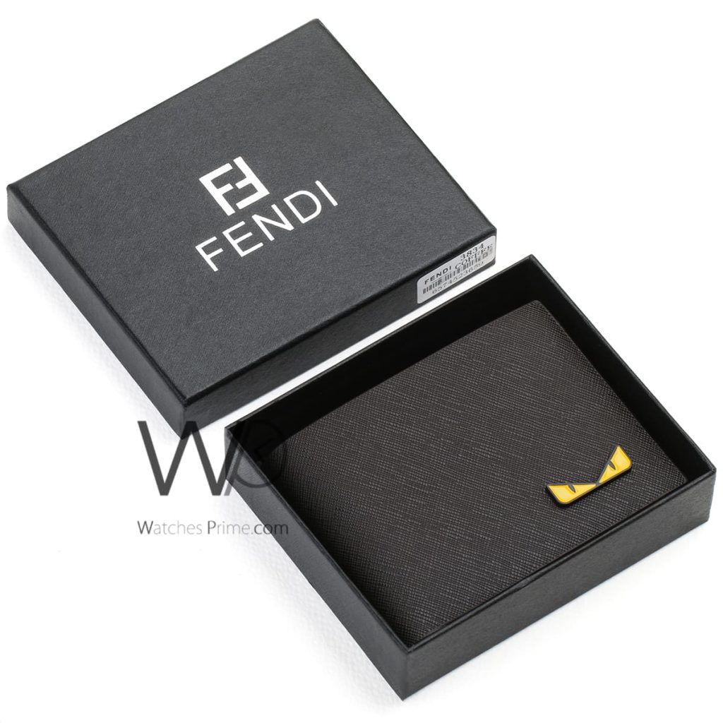 Fendi FF Eyes Brown Wallet For Men | Watches Prime