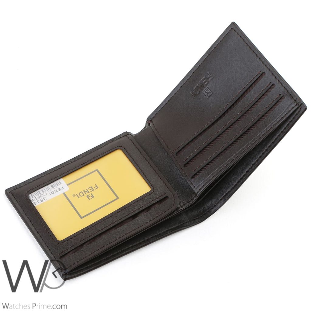 Fendi FF Eyes Brown Wallet For Men | Watches Prime
