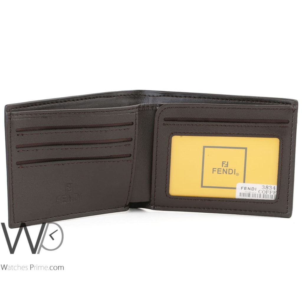 Fendi FF Eyes Brown Wallet For Men | Watches Prime