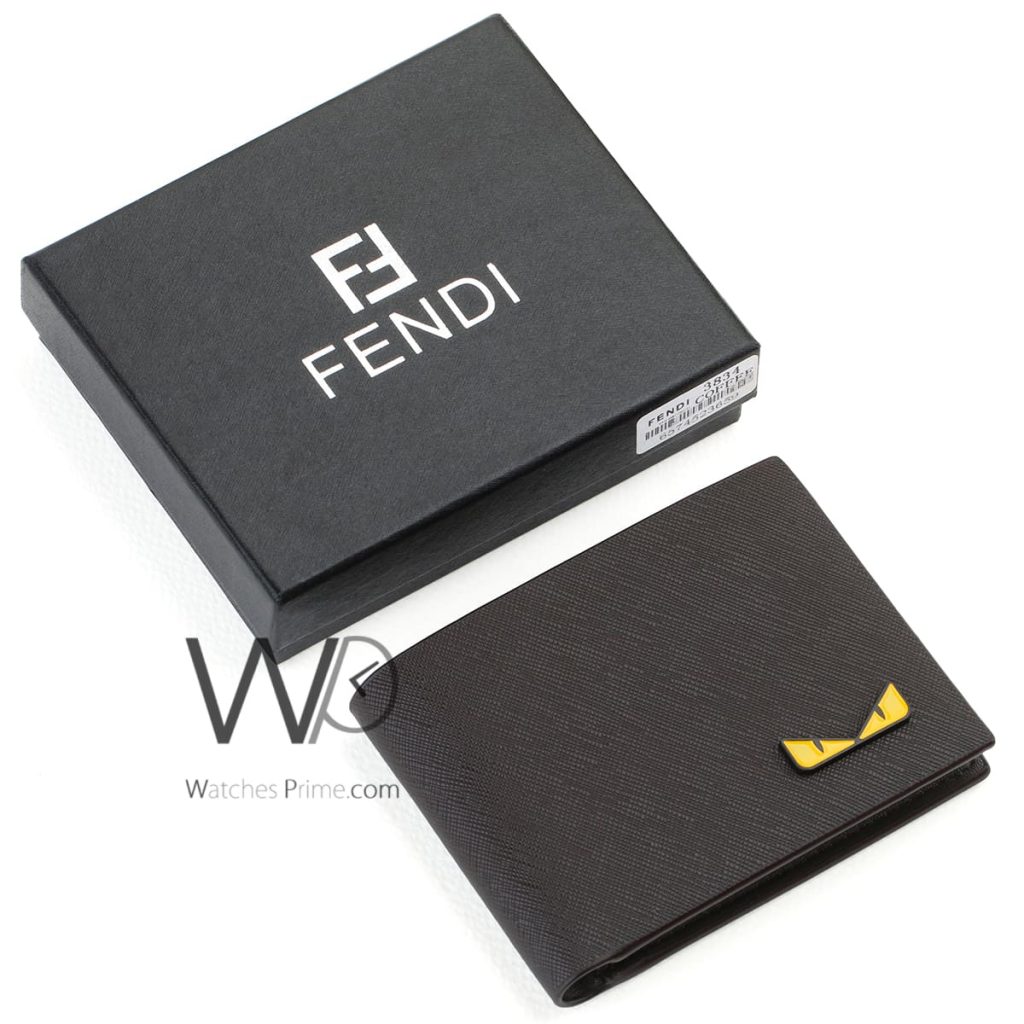 Fendi FF Eyes Brown Wallet For Men | Watches Prime