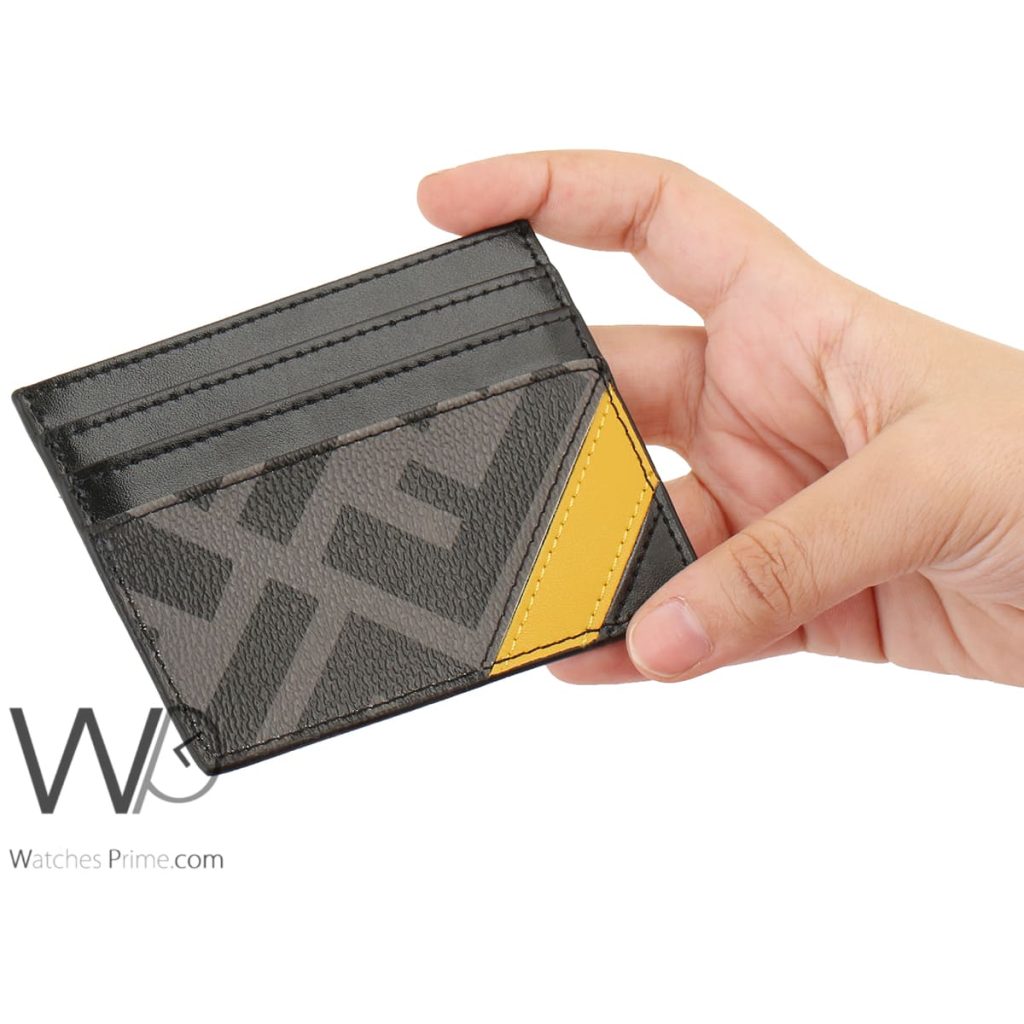 Fendi FF Patterned Card Holder Wallet Black | Watches Prime