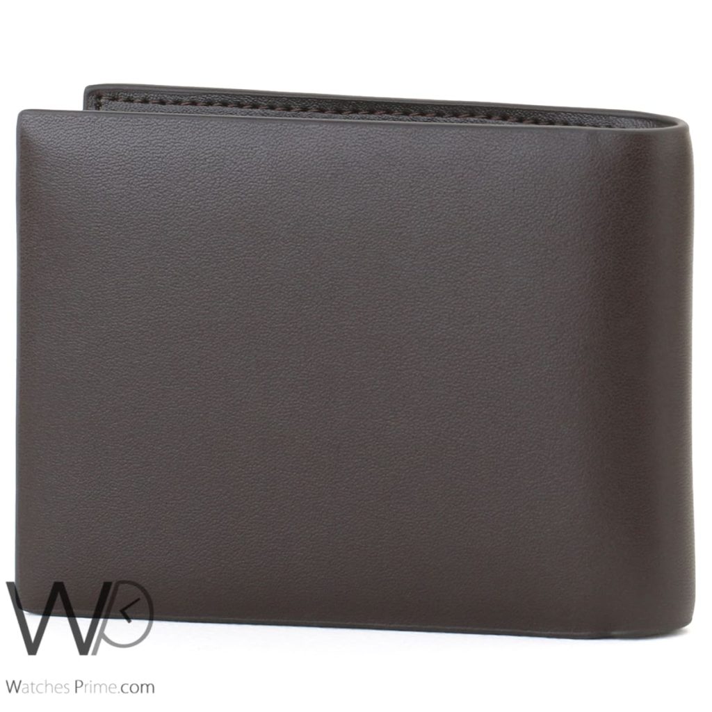Giorgio Armani Wallet Leather For Men Brown | Watches Prime