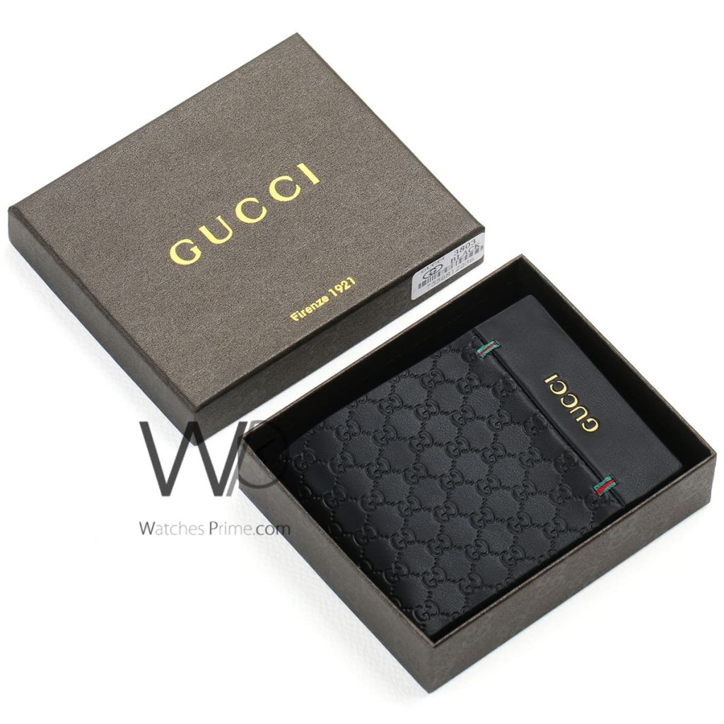محفظة رجالي قوتشي Gucci جلد اسود | واتشز برايم
