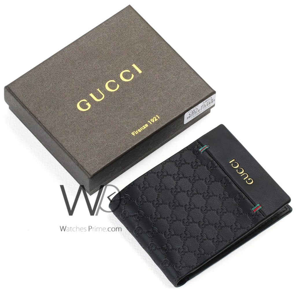 محفظة رجالي قوتشي Gucci جلد اسود | واتشز برايم