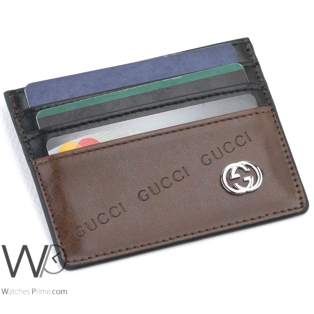 Gucci GG Holder Card Wallet Brown For Men | Watches Prime