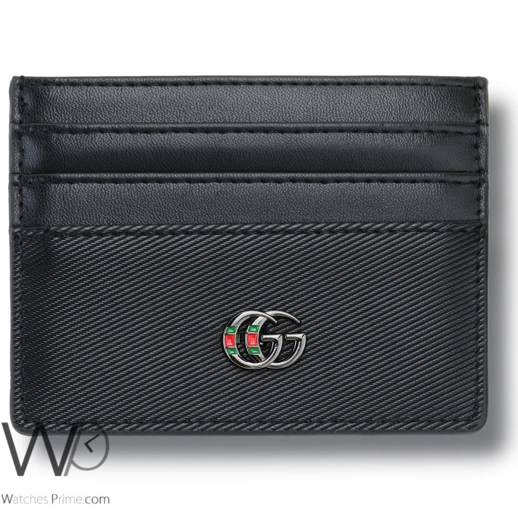 Gucci GG Holder Card Wallet Black For Men | Watches Prime