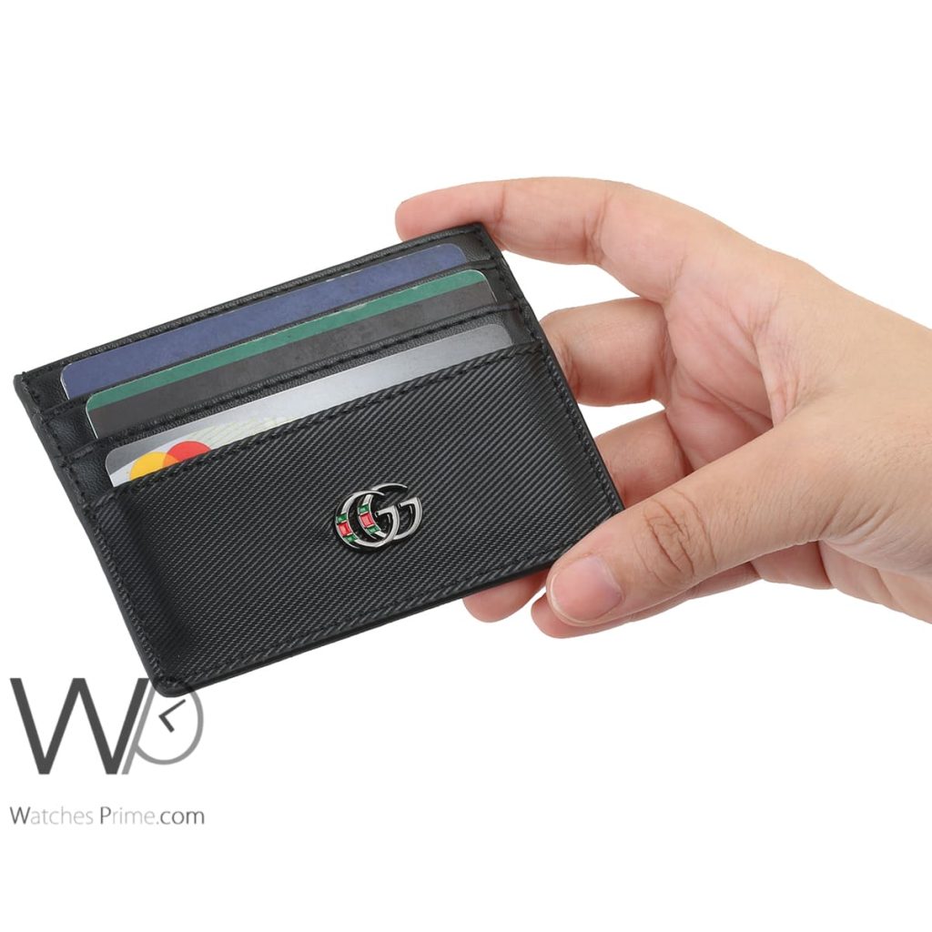 Gucci GG Holder Card Wallet Black For Men | Watches Prime
