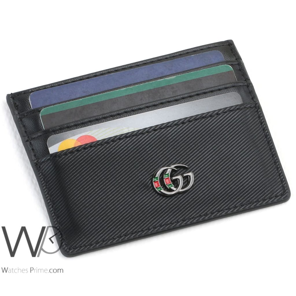 Gucci GG Holder Card Wallet Black For Men | Watches Prime