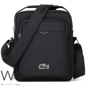 Lacoste crossbody messenger bag black for men