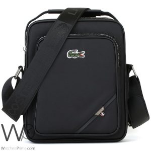 Lacoste crossbody messenger bag black men