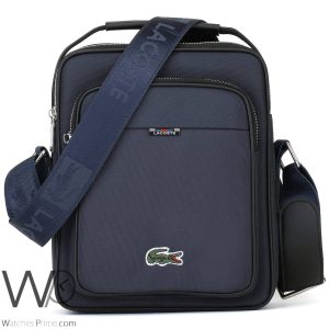 Lacoste crossbody messenger bag blue for men
