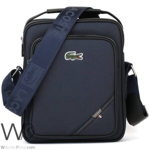 Lacoste crossbody messenger bag blue men