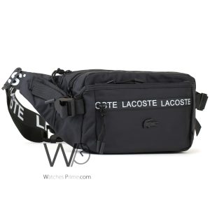 Lacoste waterproof waist belt black bag men