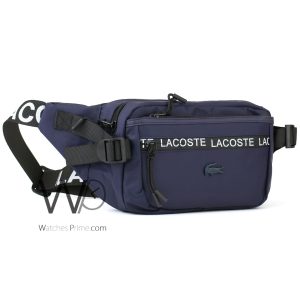 Lacoste waterproof waist belt blue bag men