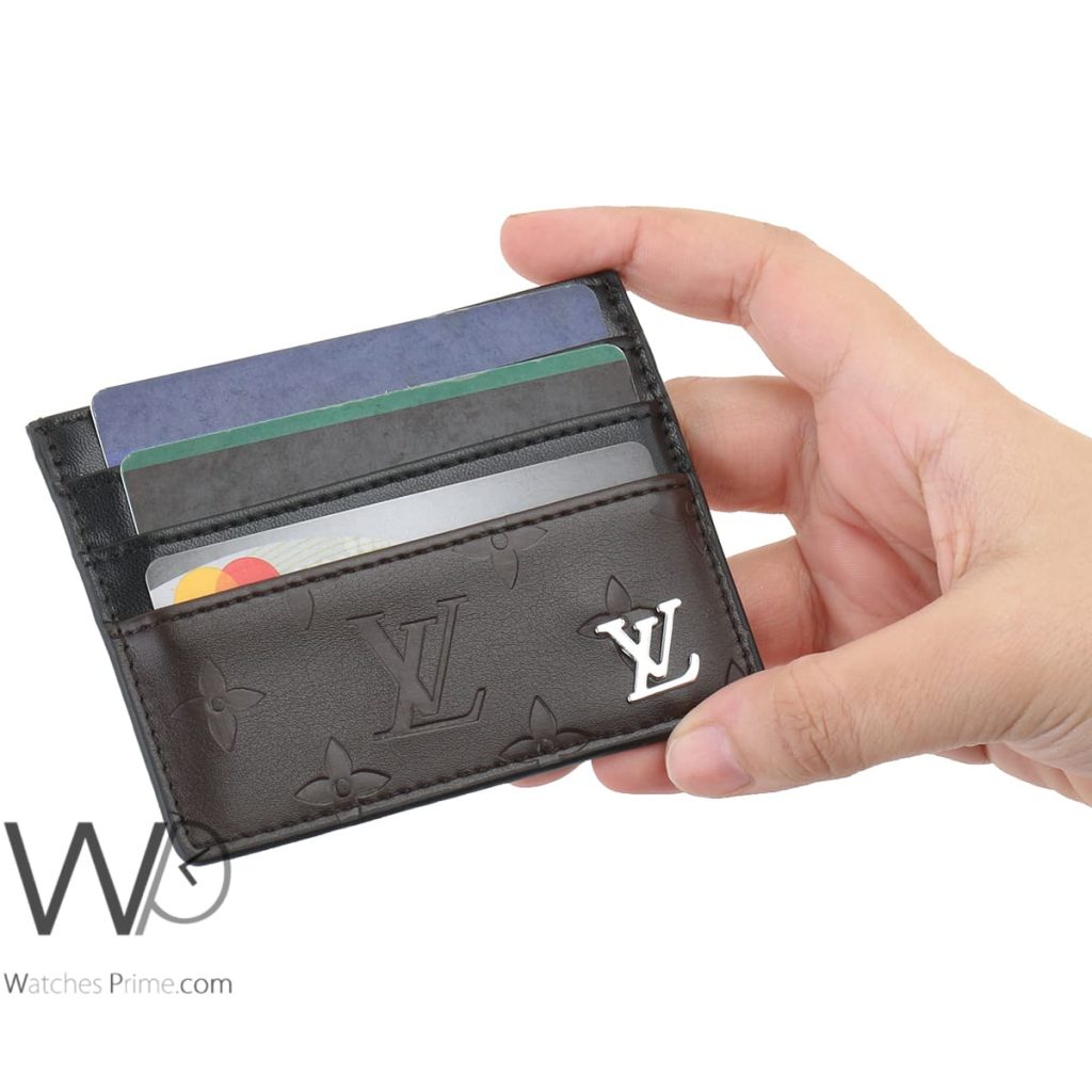 محفظة كروت رجالية جلد لويس فيتون LV بني | واتشز برايم