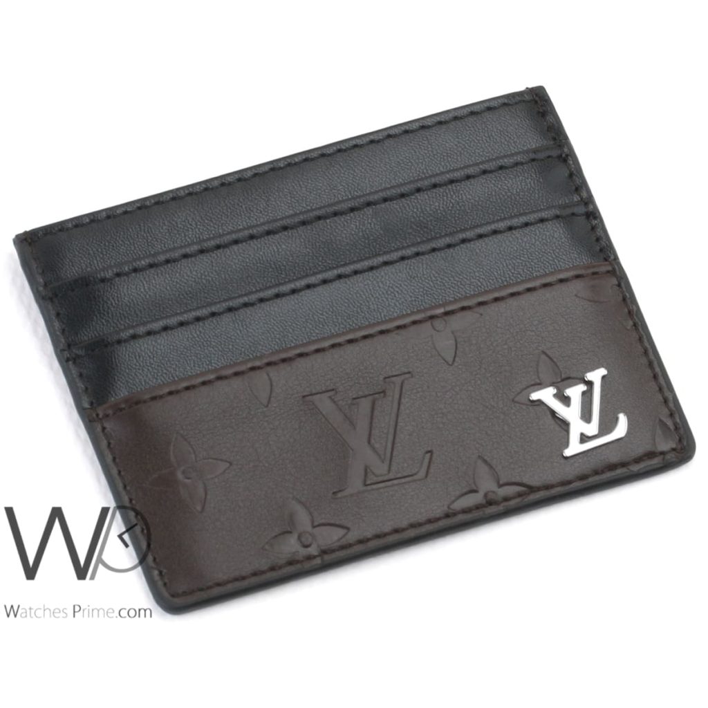 محفظة كروت رجالية جلد لويس فيتون LV بني | واتشز برايم